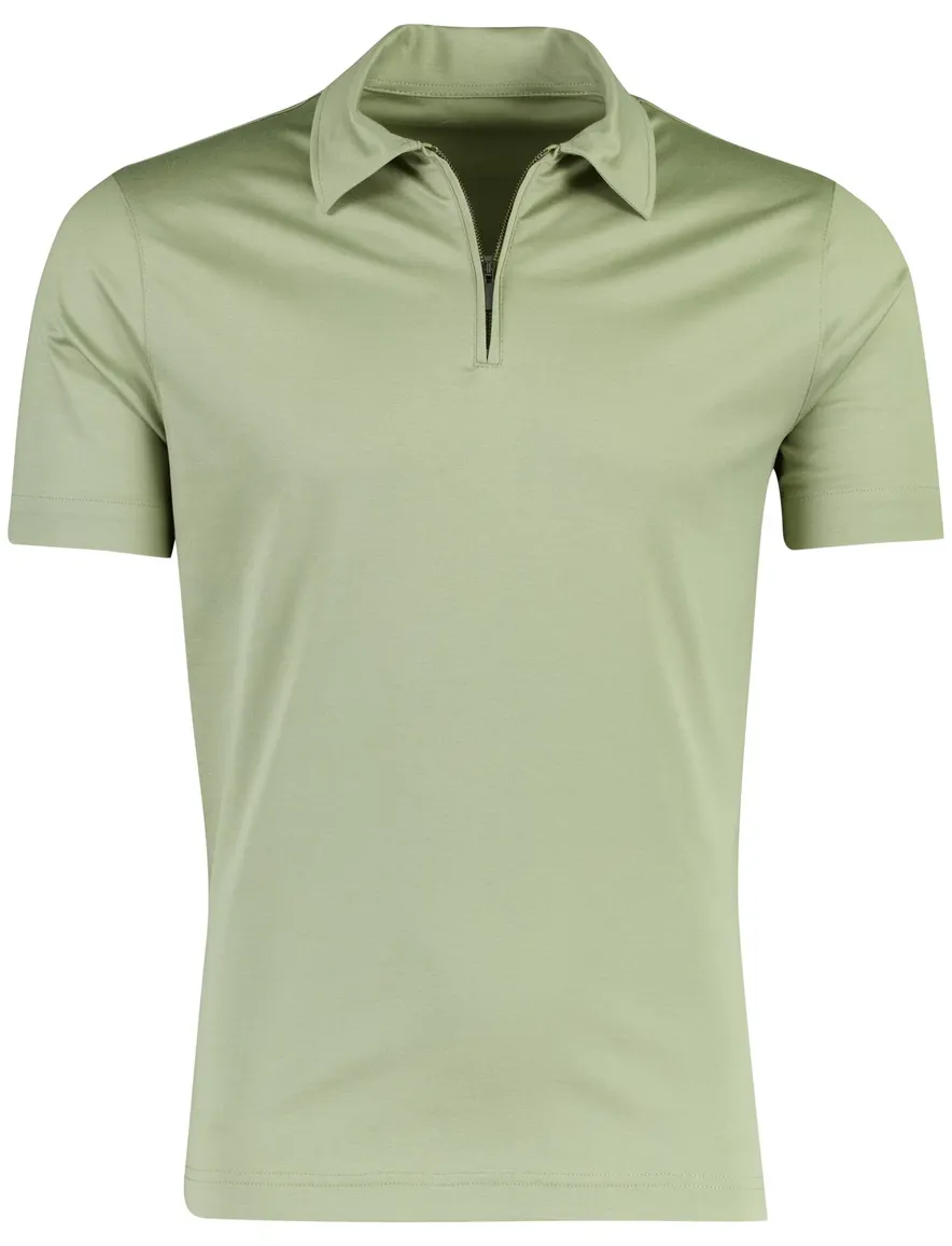 Poloshirt Desoto groen wijde fit katoen