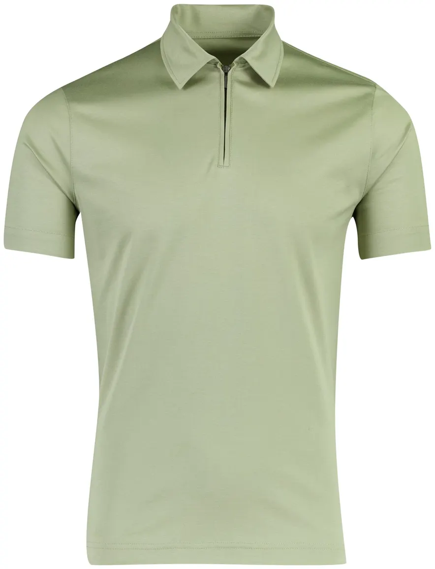 Poloshirt Desoto groen wijde fit katoen