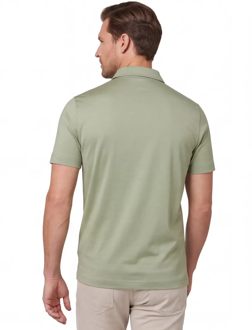 Desoto poloshirt groen wijde fit