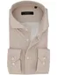 Desoto Luxury overhemd beige katoen witte knoop