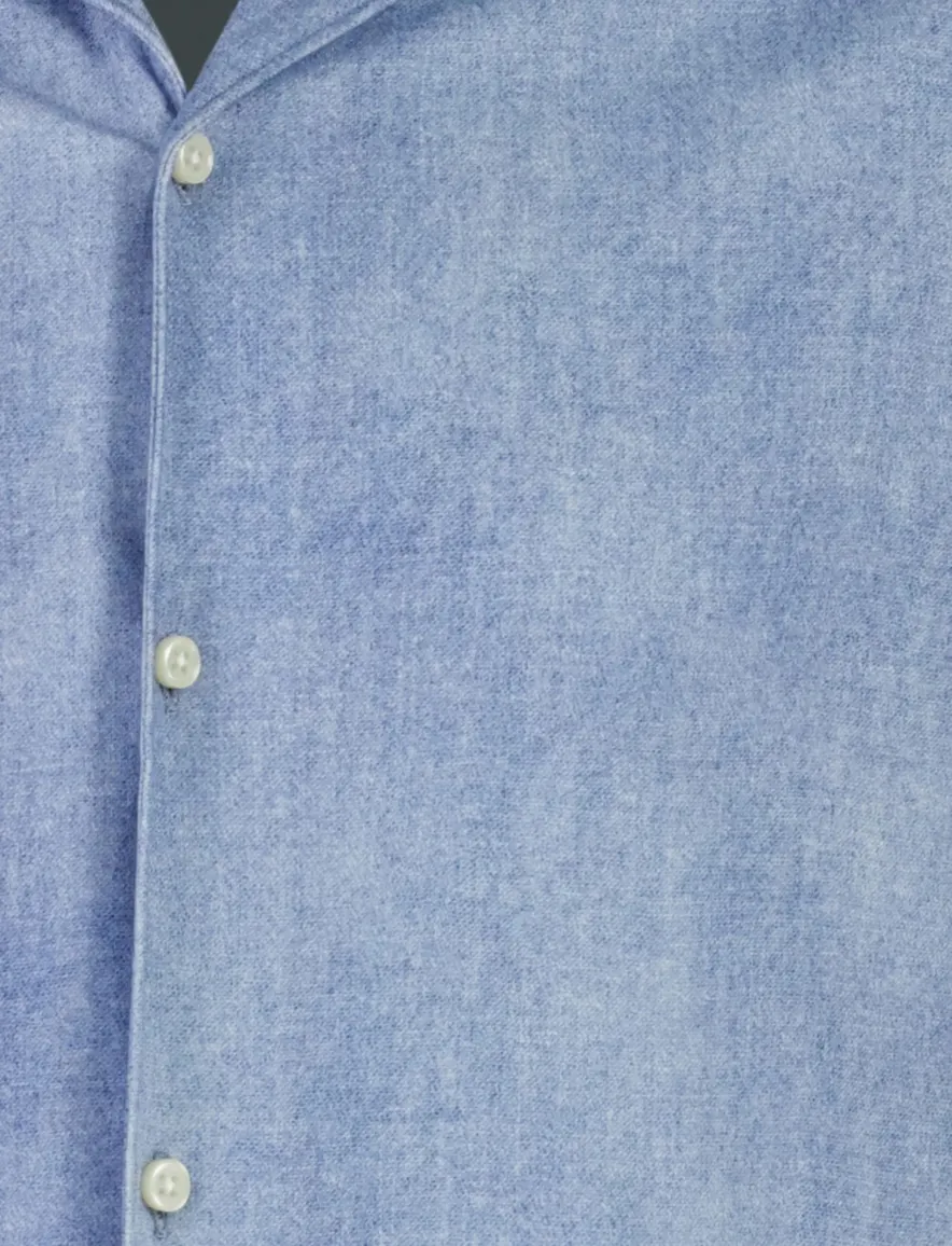 Overhemd Desoto Regular Fit blauw gemêleerd