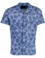Desoto overhemd blauw bloemenprint wijde fit