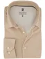 Beige jersey Desoto overhemd katoen strijkvrij