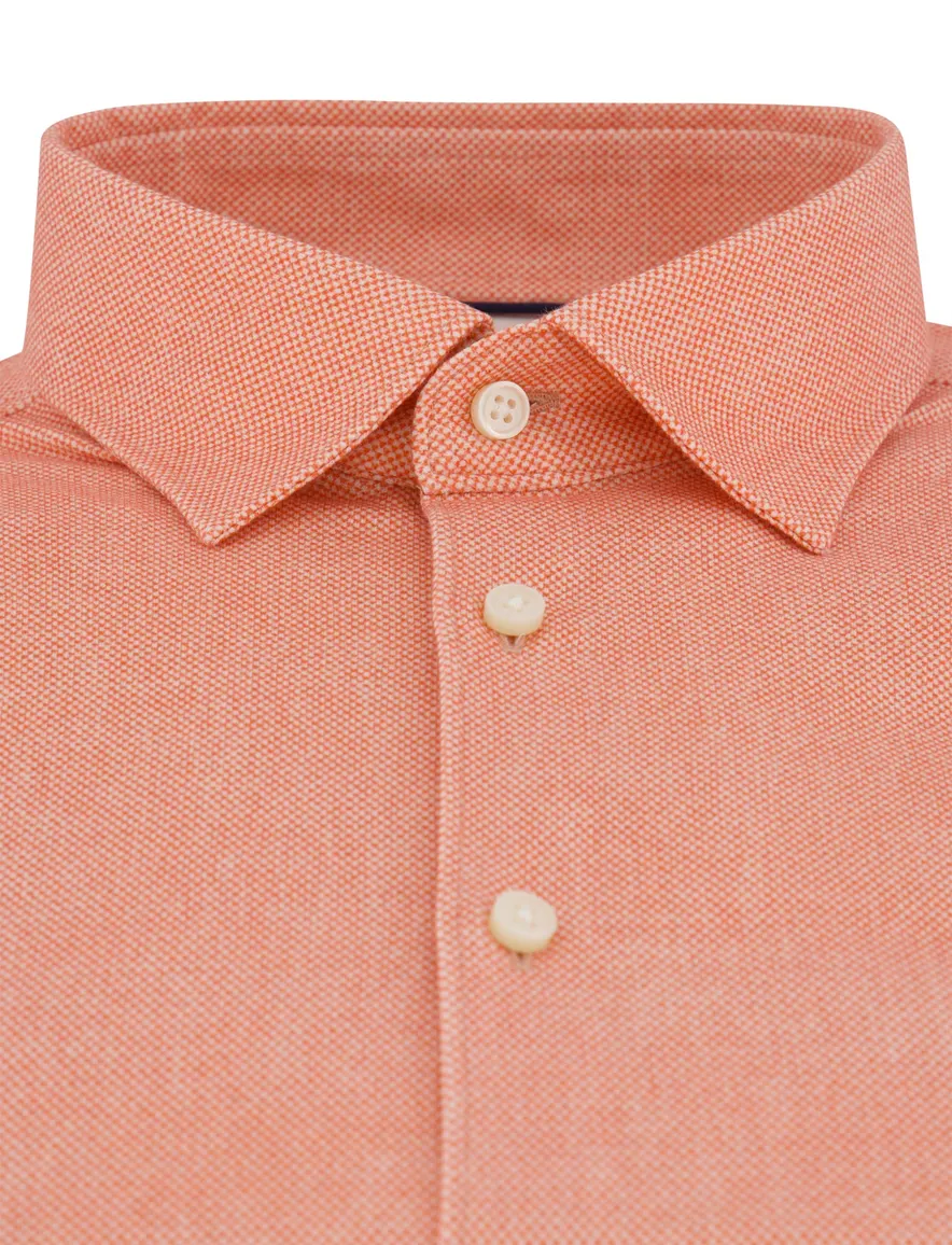 Desoto Casual overhemd oranje srtrijkvrij jersey