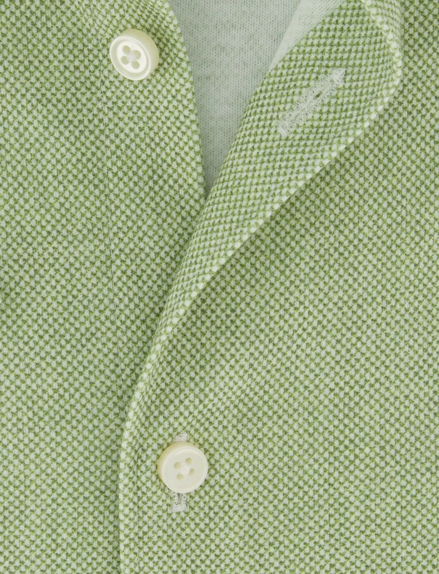 Desoto jersey overhemd korte mouw groen katoen
