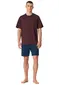 Rood shortama katoen Schiesser dessin borstzak