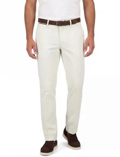 Hiltl Broek Hiltl Peaker-S crème katoen