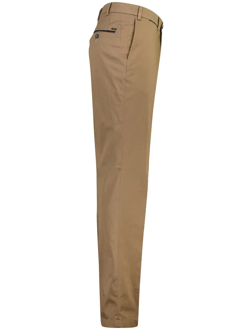 Bruine pantalon Hiltl normale fit flatfront