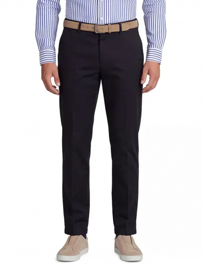 Hiltl Hiltl pantalon donkerblauw normale fit met luxe afwerking
