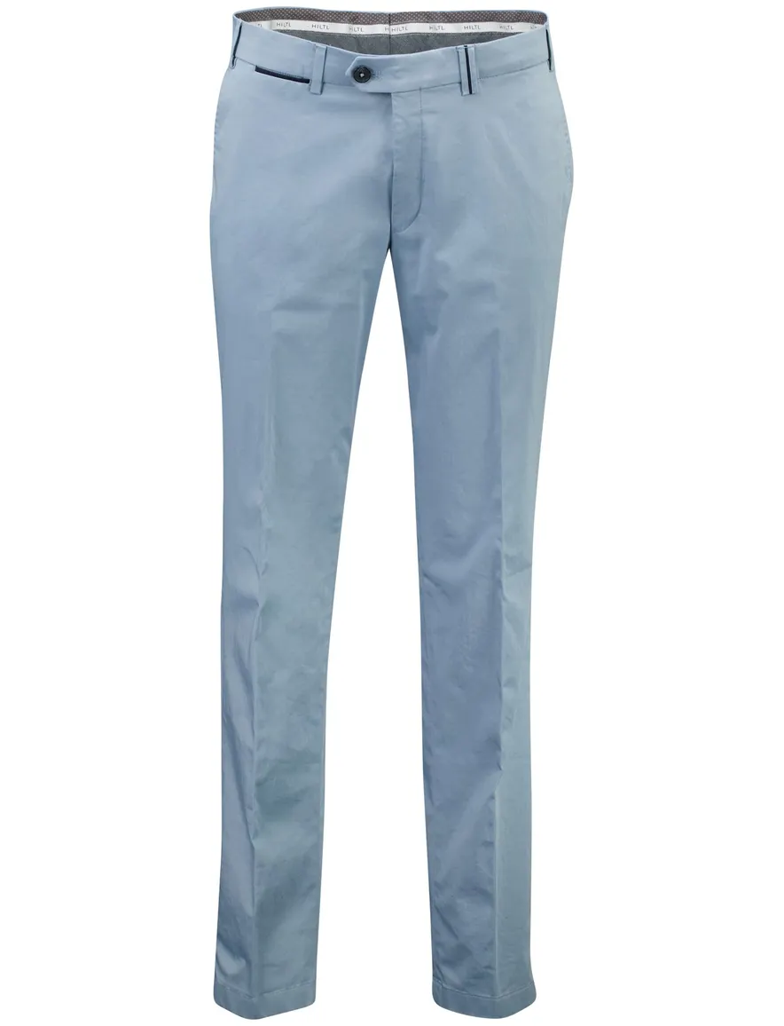 Blauwe pantalon Hiltl flatfront