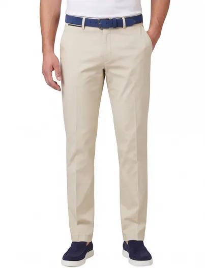 Hiltl Creme pantalon Hiltl normale fit zonder omslag