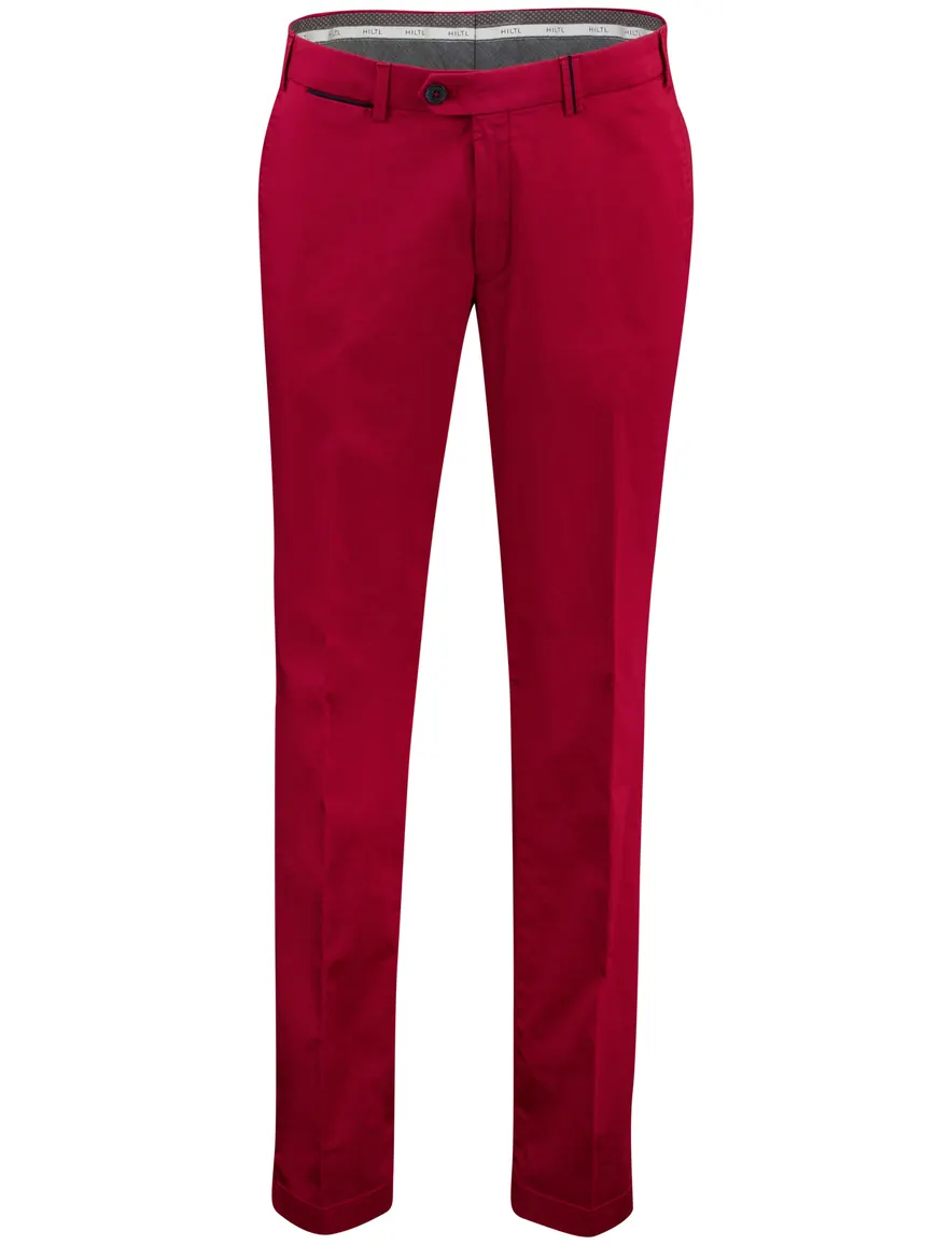 Rode pantalon Hiltl flat front model