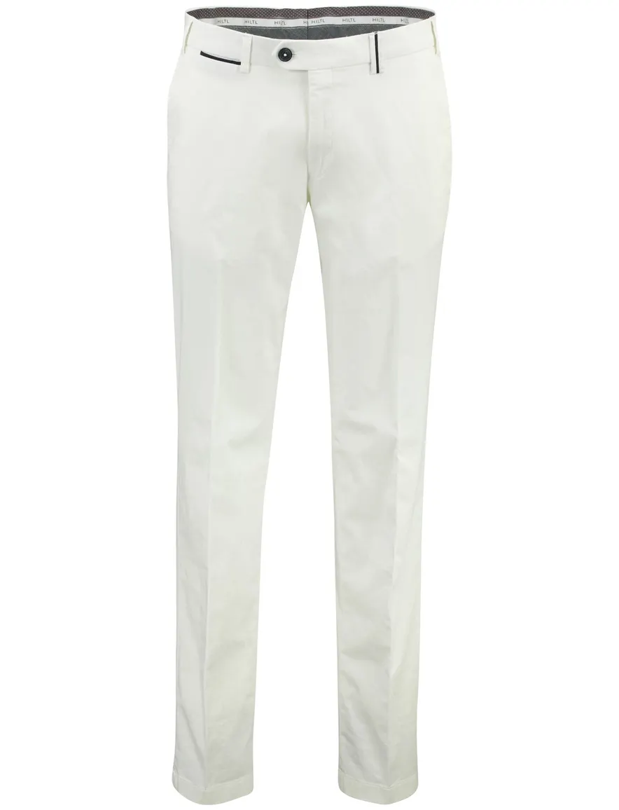 Witte pantalon flatfront Hiltl