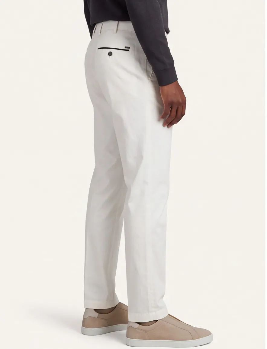 Witte pantalon flatfront Hiltl