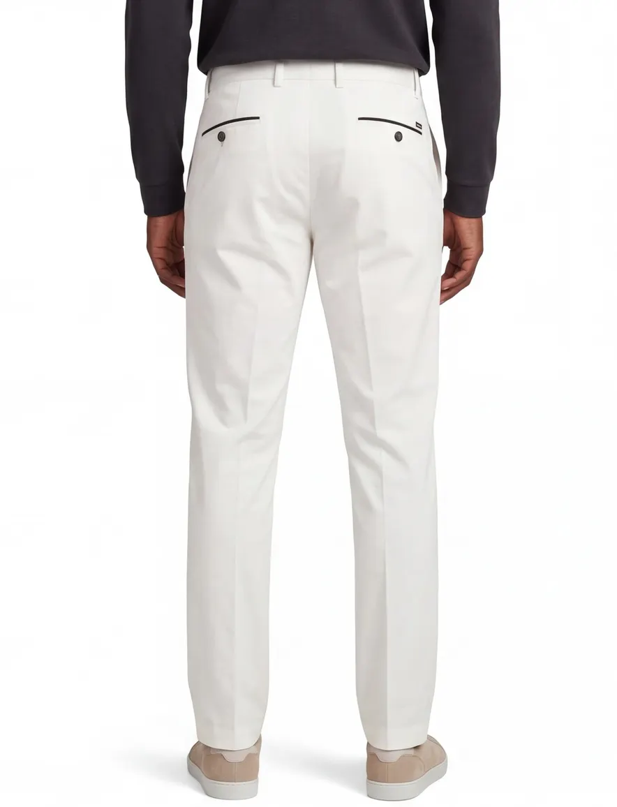 Witte pantalon flatfront Hiltl