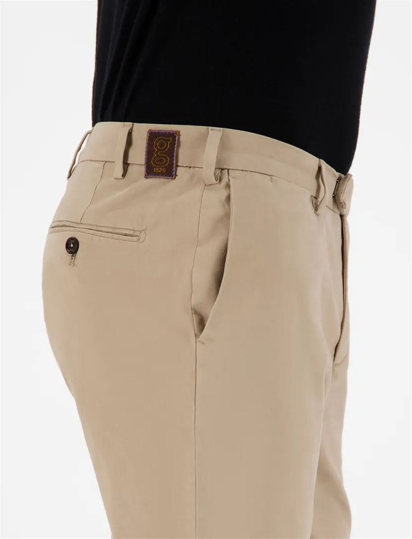 Broeken Gardeur Tybalt beige flatfront