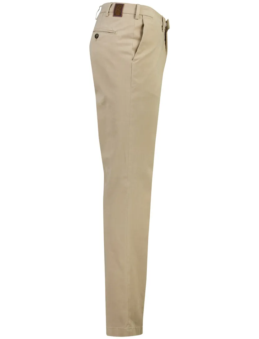 pantalon Gardeur Tybalt beige normale fit flatfront model