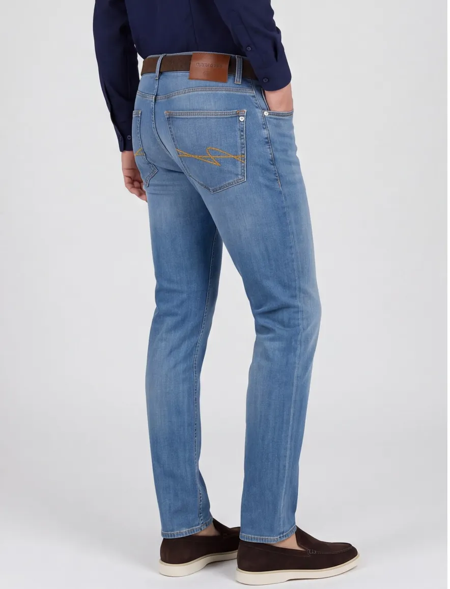 Pierre Cardin Tapered Fit Pantalon 5-p jeans blauw