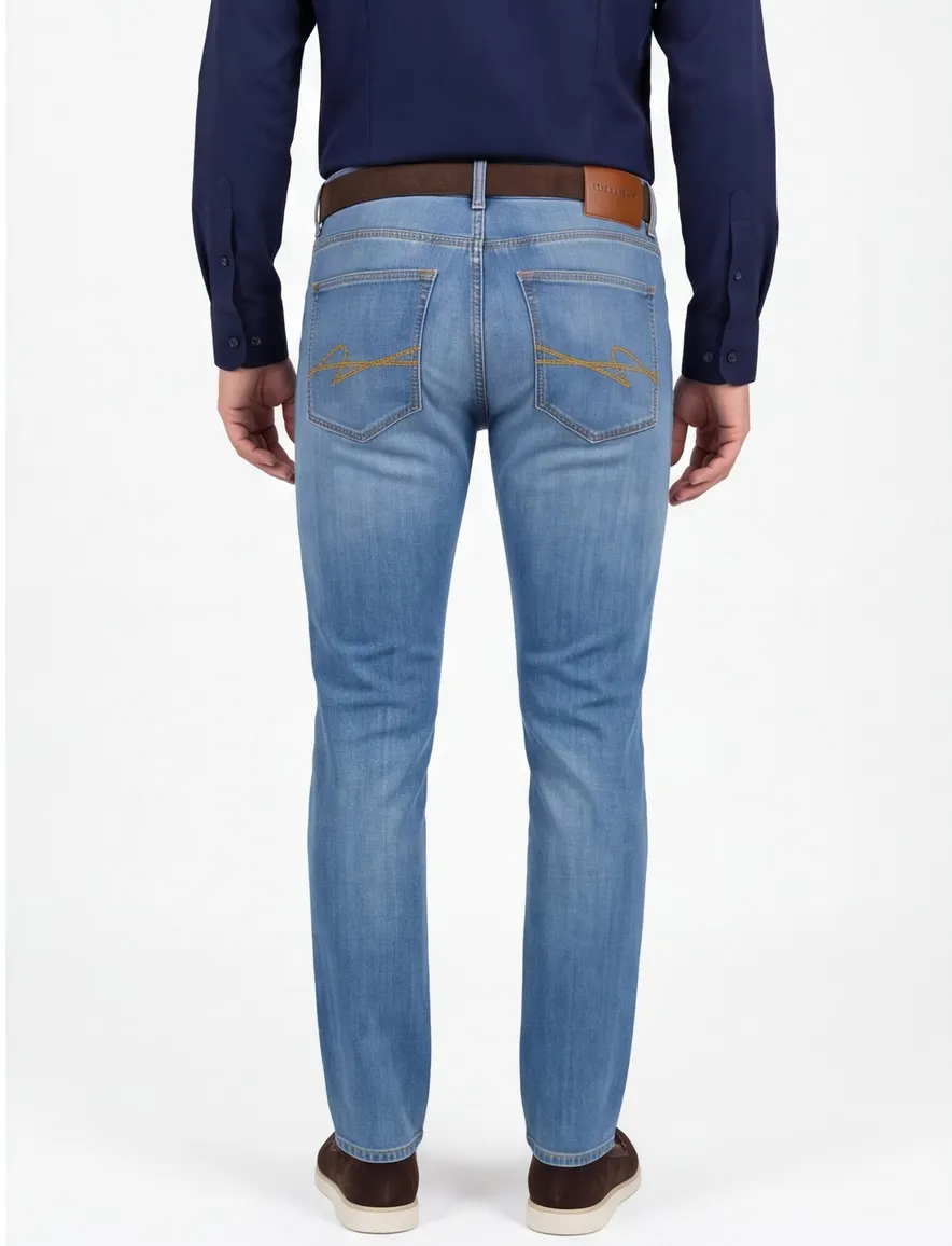 Pierre Cardin Tapered Fit Pantalon 5-p jeans blauw