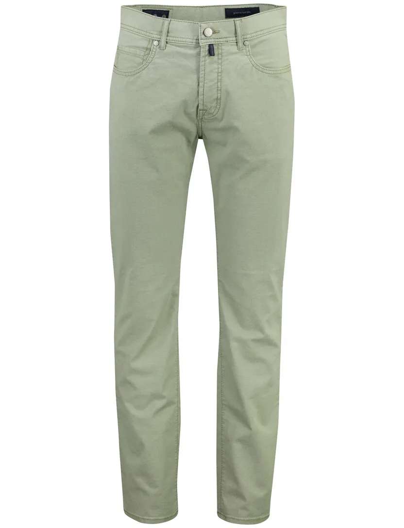 pantalon Pierre Cardin groen normale fit 5-pocket model