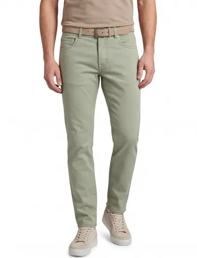 Pierre Cardin pantalon Pierre Cardin groen normale fit 5-pocket model