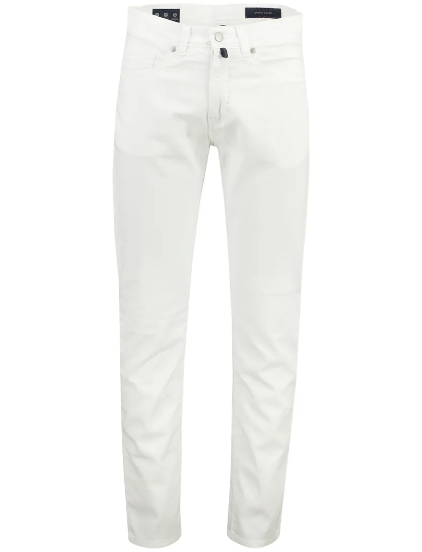 pantalon Pierre Cardin wit 5-pocket model normale fit Lyon Tapered