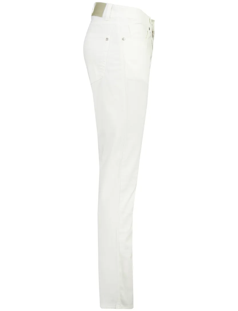 pantalon Pierre Cardin wit 5-pocket model normale fit Lyon Tapered