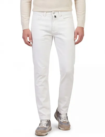 Pierre Cardin pantalon Pierre Cardin wit 5-pocket model normale fit Lyon Tapered