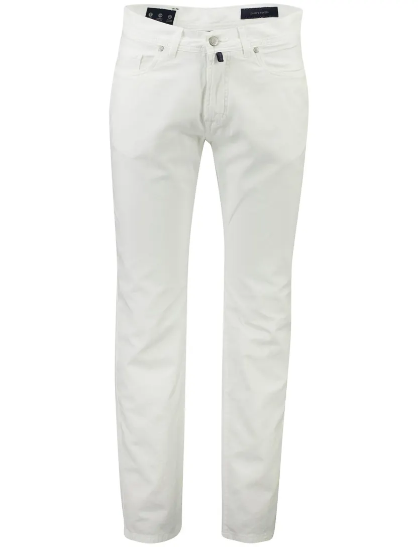 Pierre Cardin Lyon Tapered broek wit katoen normale fit