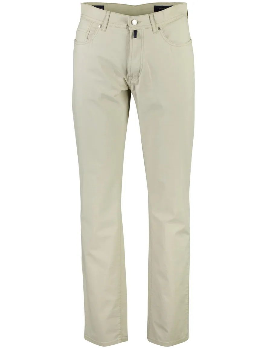 Broek Pierre Cardin beige normale fit katoen