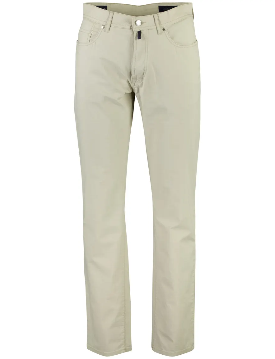 Broek Pierre Cardin beige normale fit katoen