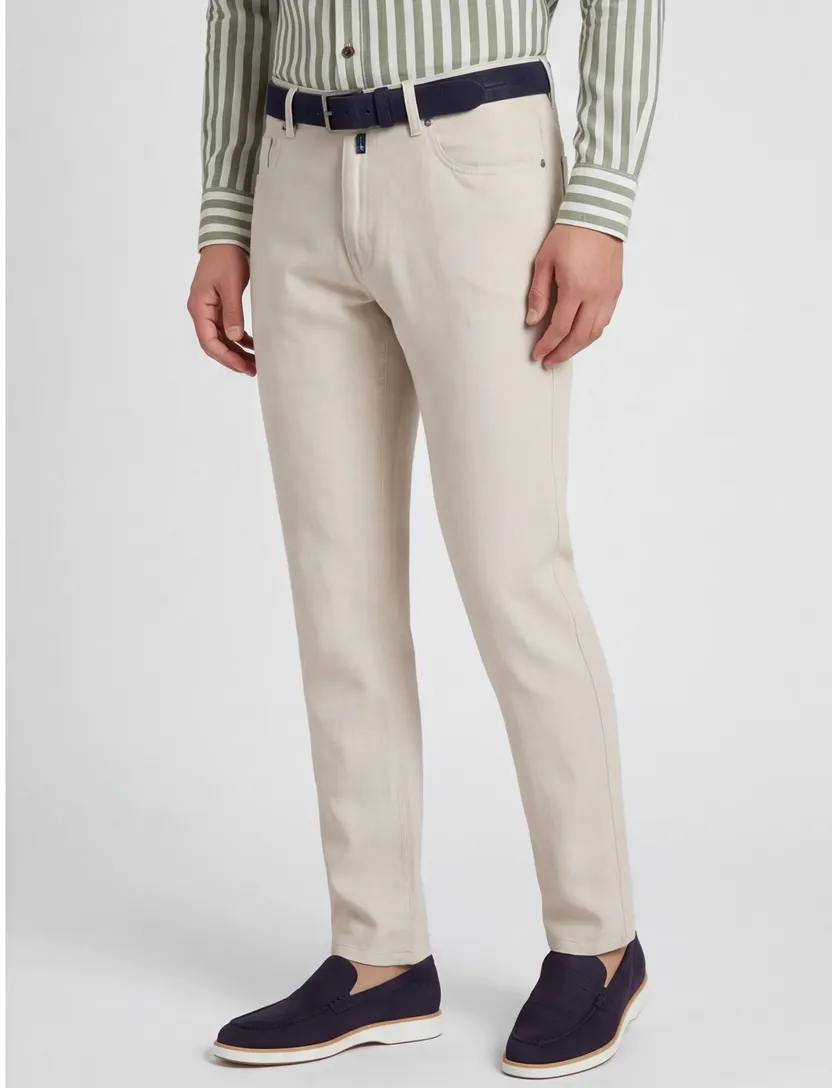 Beige broeken Pierre Cardin linnen zomer