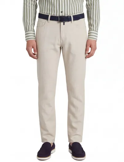 Pierre Cardin Beige broeken Pierre Cardin linnen zomer
