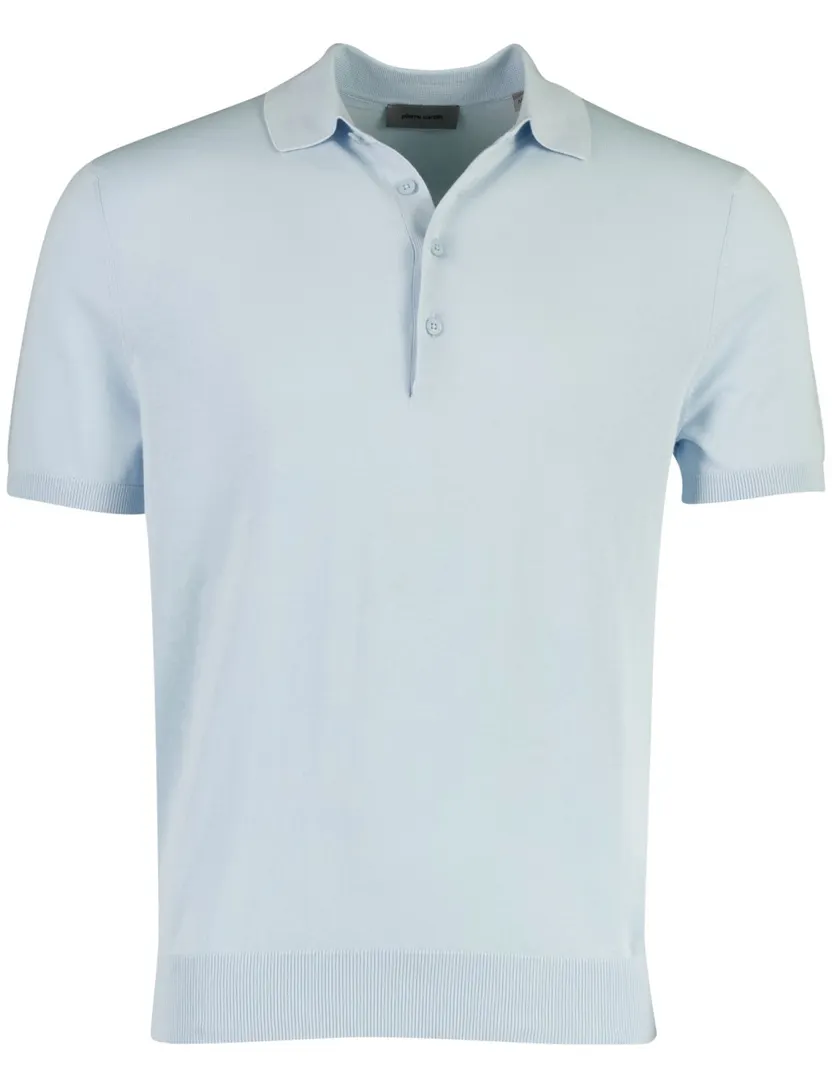 Poloshirt Pierre Cardin lichtblauw 4 knoops