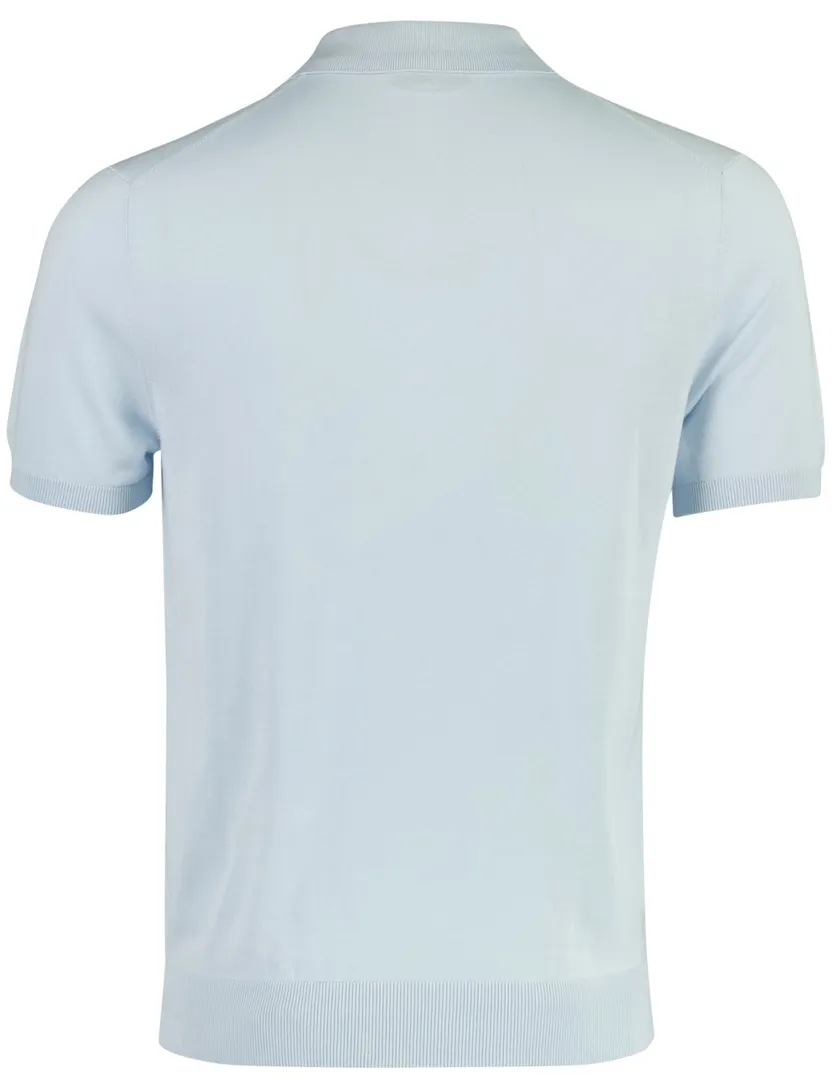 Poloshirt Pierre Cardin lichtblauw 4 knoops