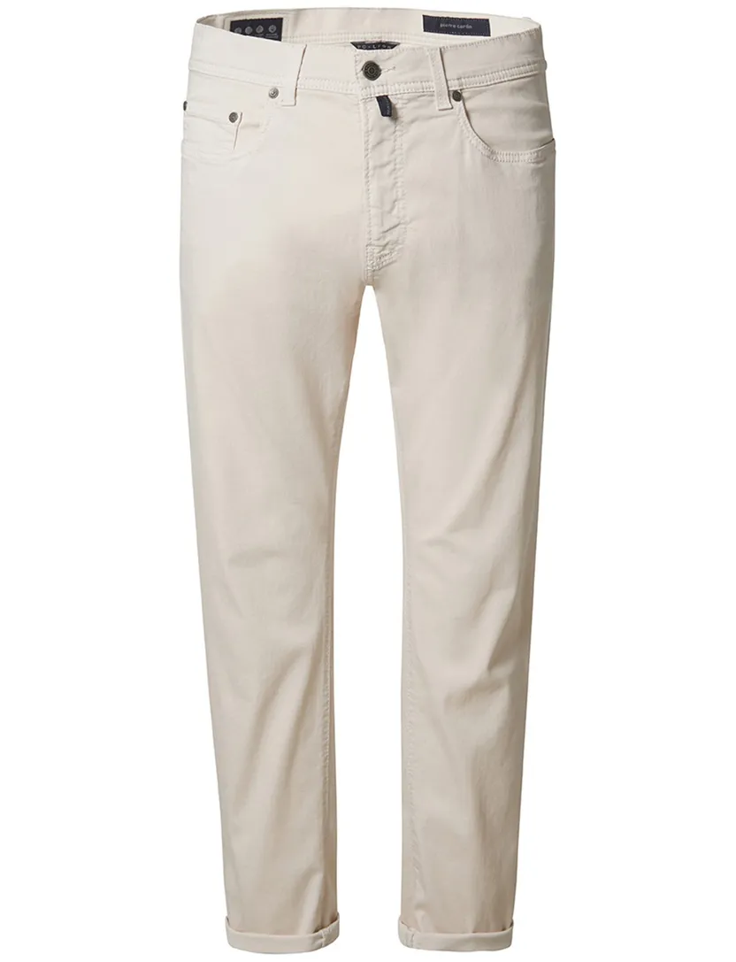 Broek Pierre Cardin wit Lyon Tapered Fit