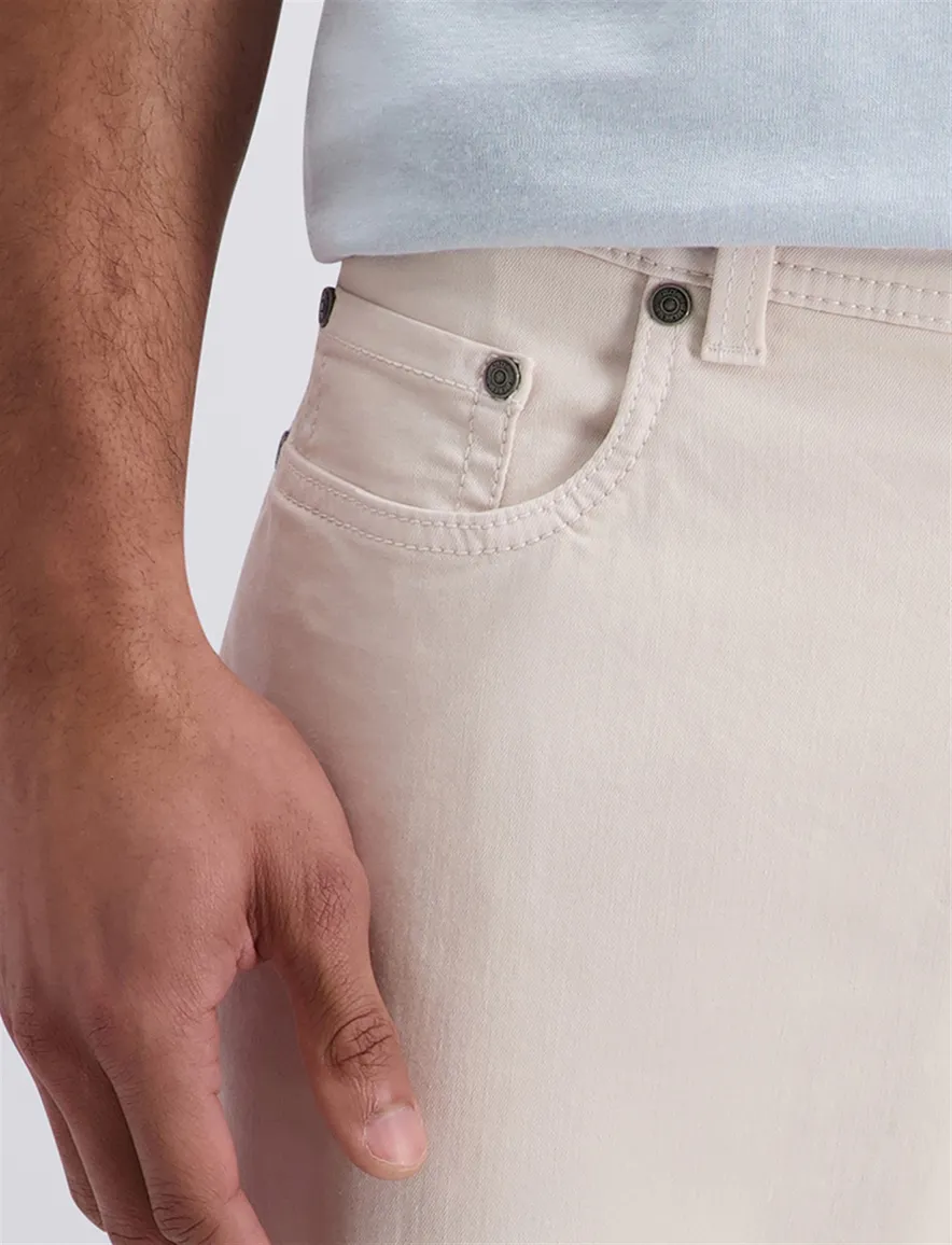 Pierre Cardin Lyon broek 5-pocket model wit