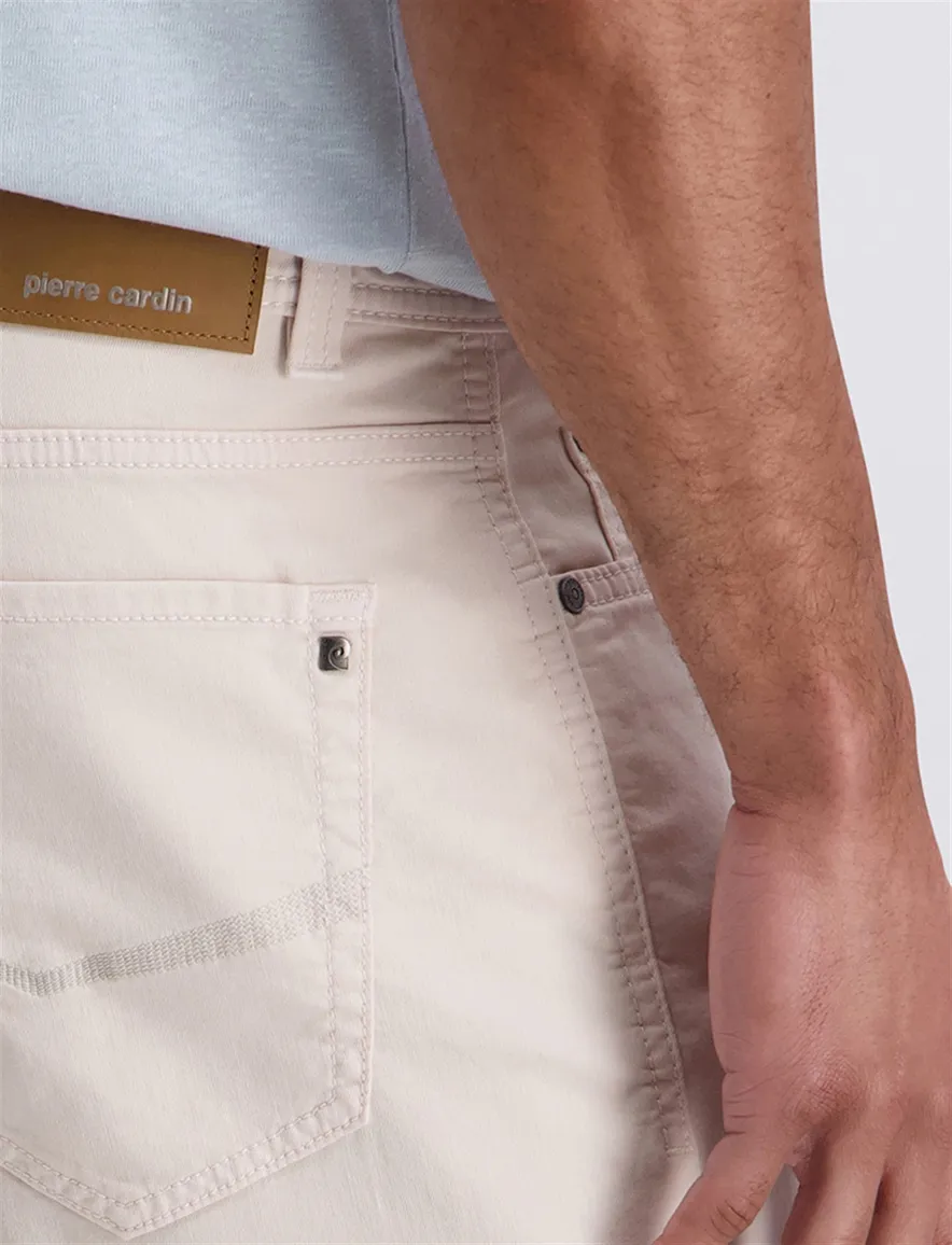 Pierre Cardin Lyon broek 5-pocket model wit