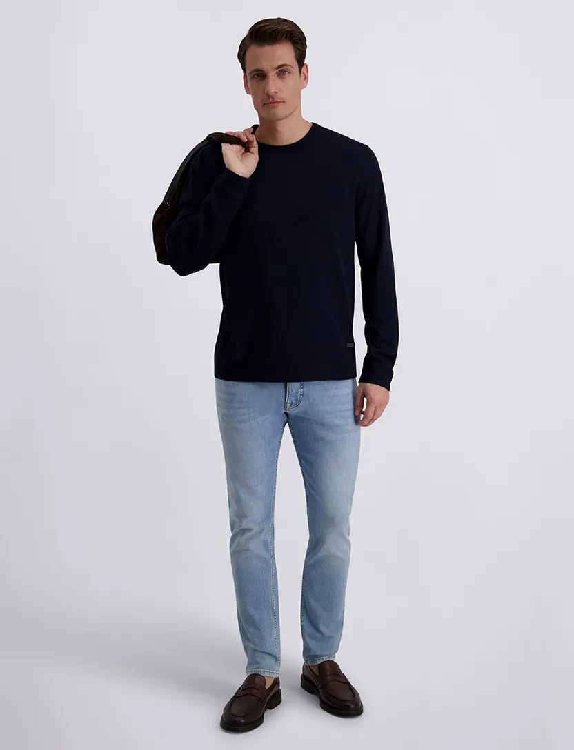 Broek Pierre Cardin blauw spijker 5-pocket