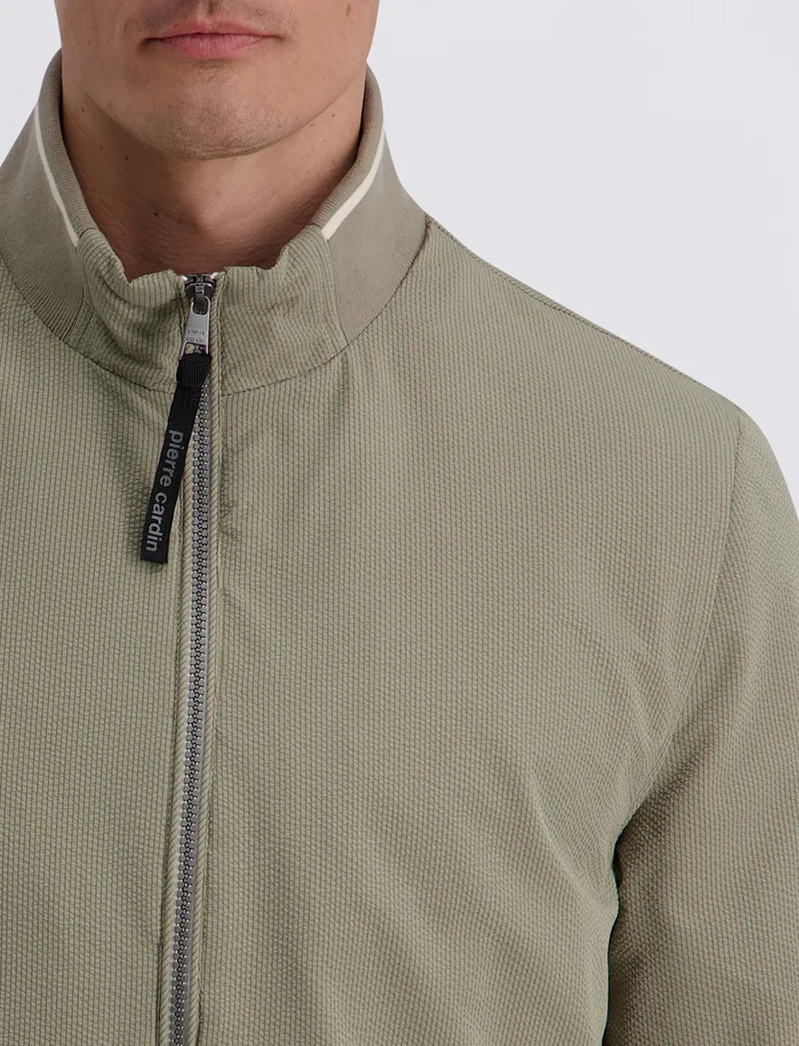 Pierre Cardin zomerjas groen opstaande kraag