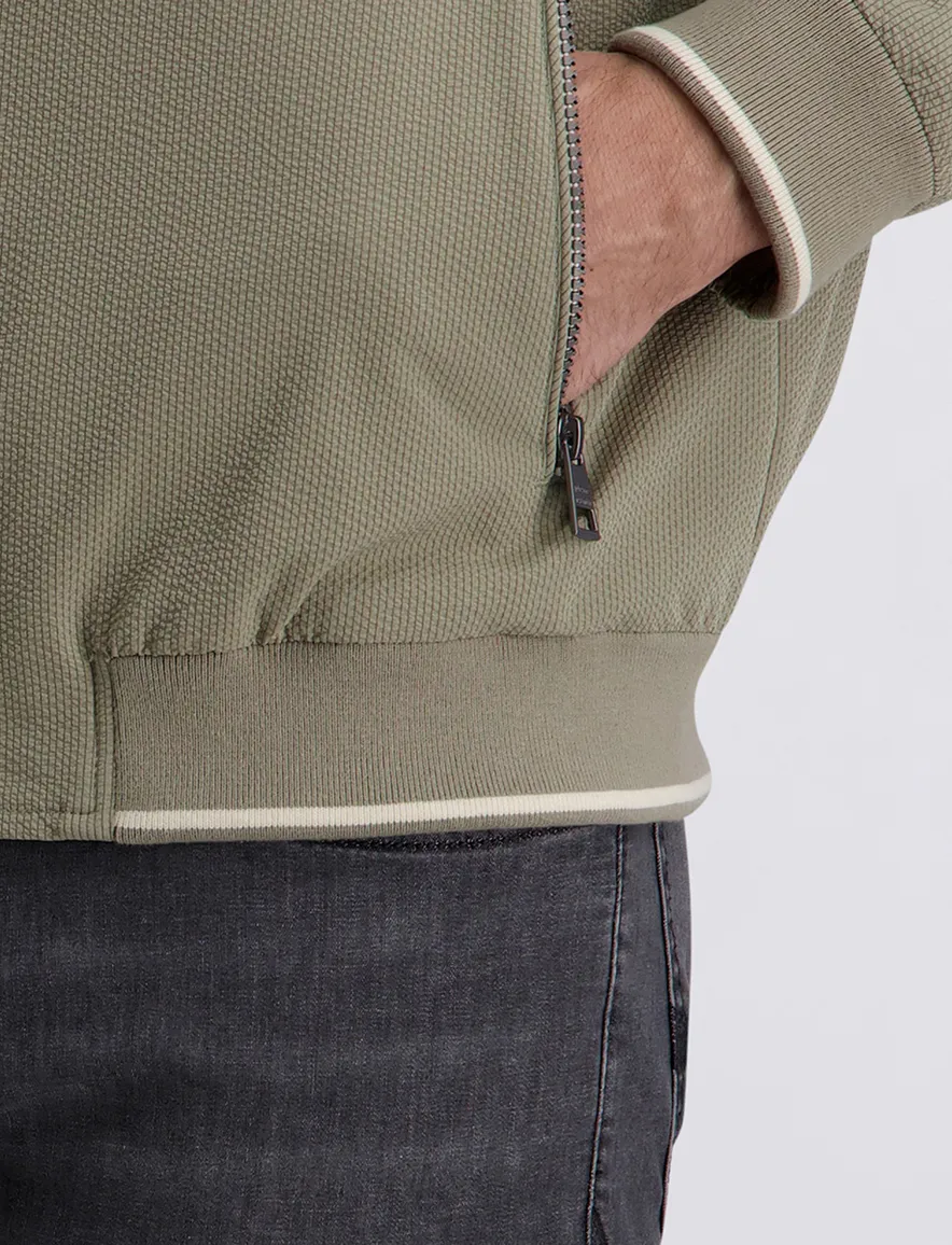 Pierre Cardin zomerjas groen opstaande kraag