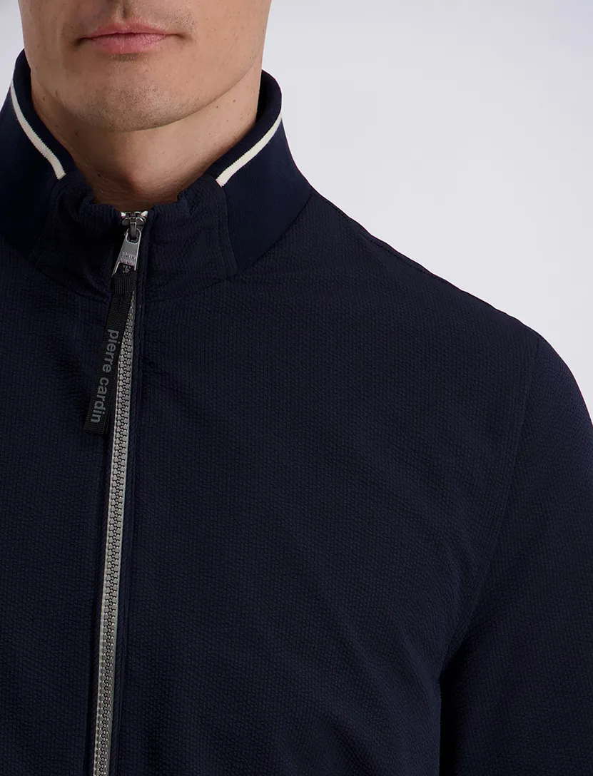 Navy zomerjas Pierre Cardin met ritssluiting