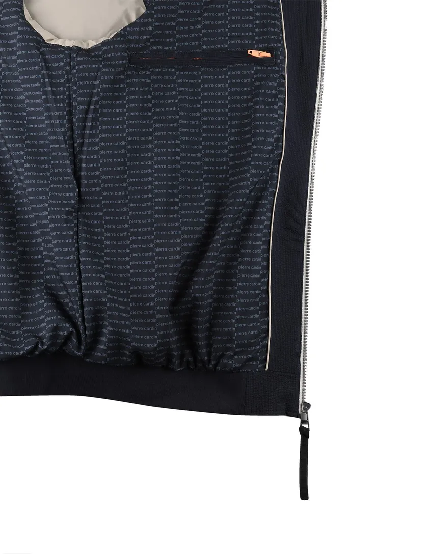 Navy zomerjas Pierre Cardin met ritssluiting