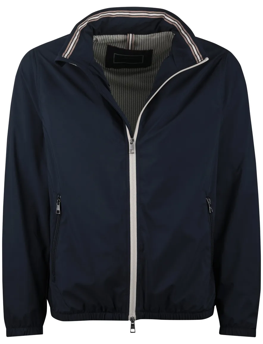 Pierre Cardin zomerjas winddicht en afneembare capuchon navy