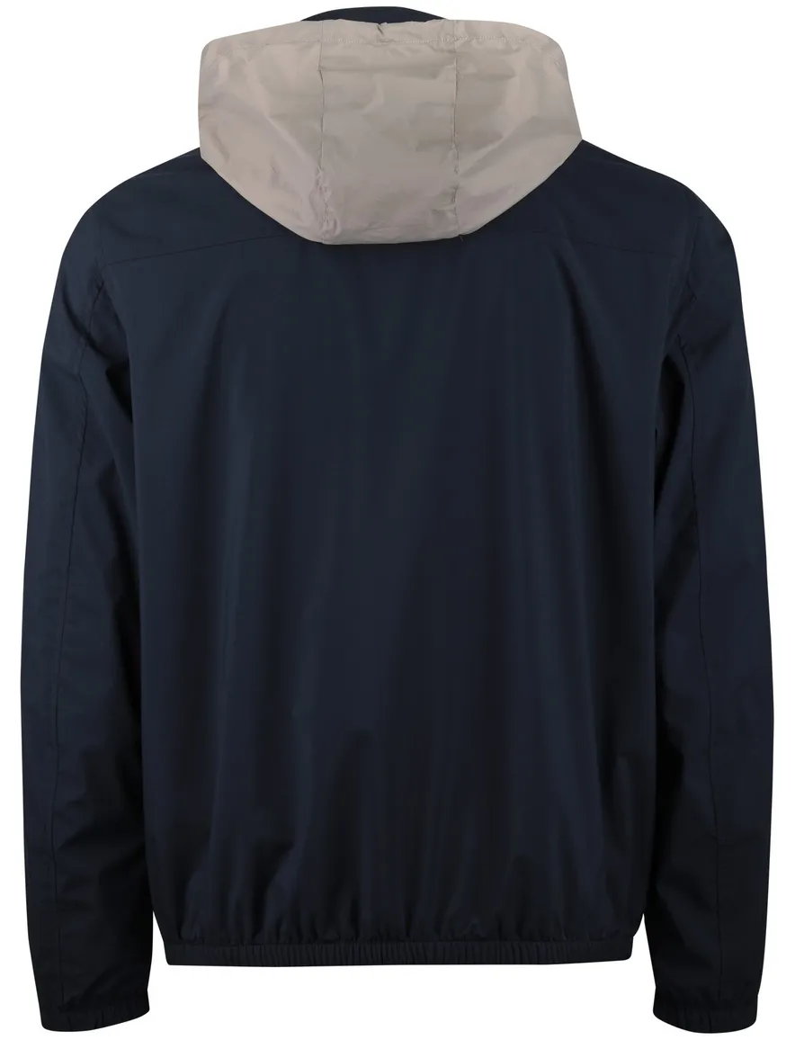 Pierre Cardin zomerjas winddicht en afneembare capuchon navy