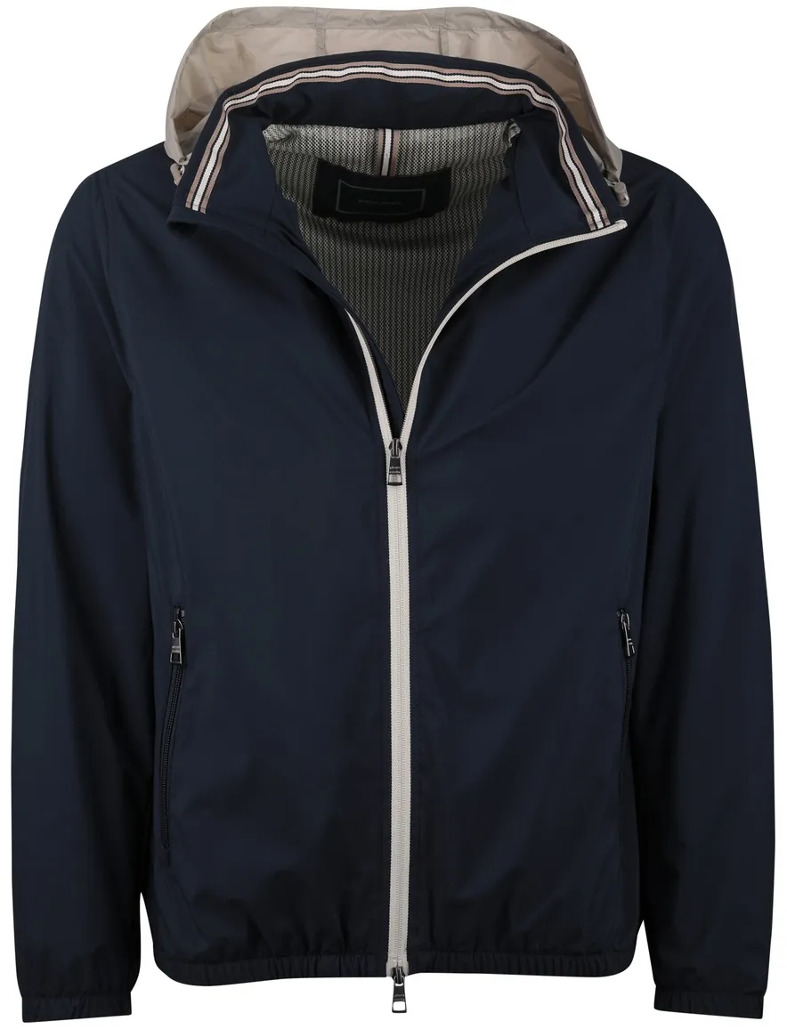 Pierre Cardin zomerjas winddicht en afneembare capuchon navy