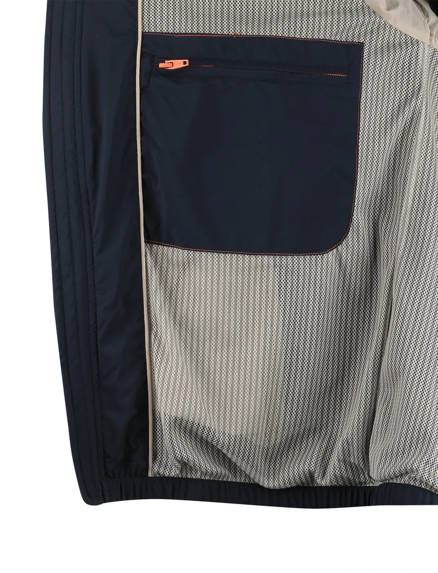 Pierre Cardin zomerjas winddicht en afneembare capuchon navy