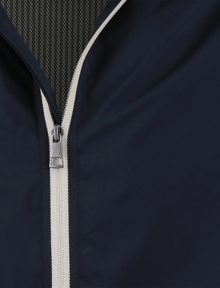 Pierre Cardin zomerjas winddicht en afneembare capuchon navy