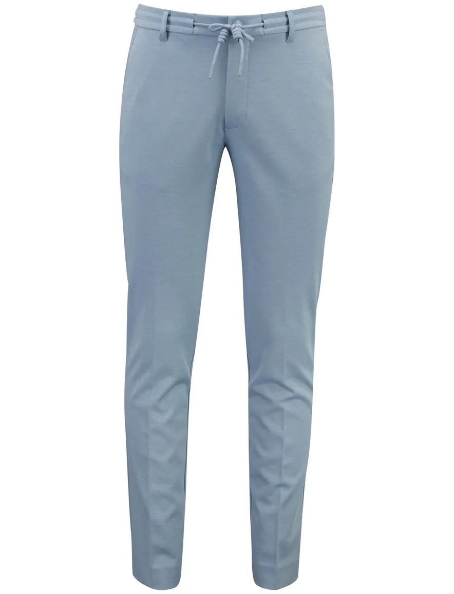Blauwe broek elastische band Cavallaro