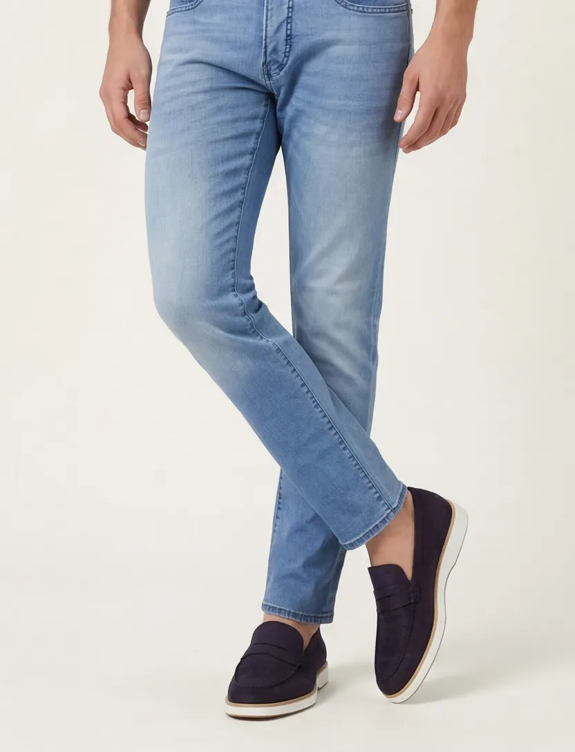 Loafers Magnnani navy leer structuur